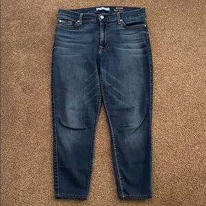 7 For All Mankind Dark Blue Ankle Jeans